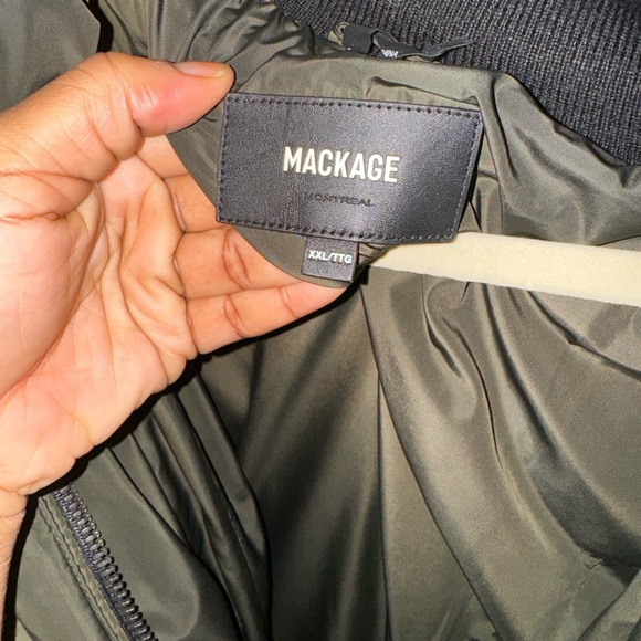 Mackage Adali Down Coat with Natural Fur (Olive Green) - Picture 4 of 7